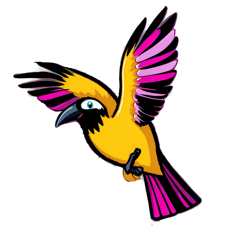 Cartoon Bird Flying High Png Nxc14 PNG image