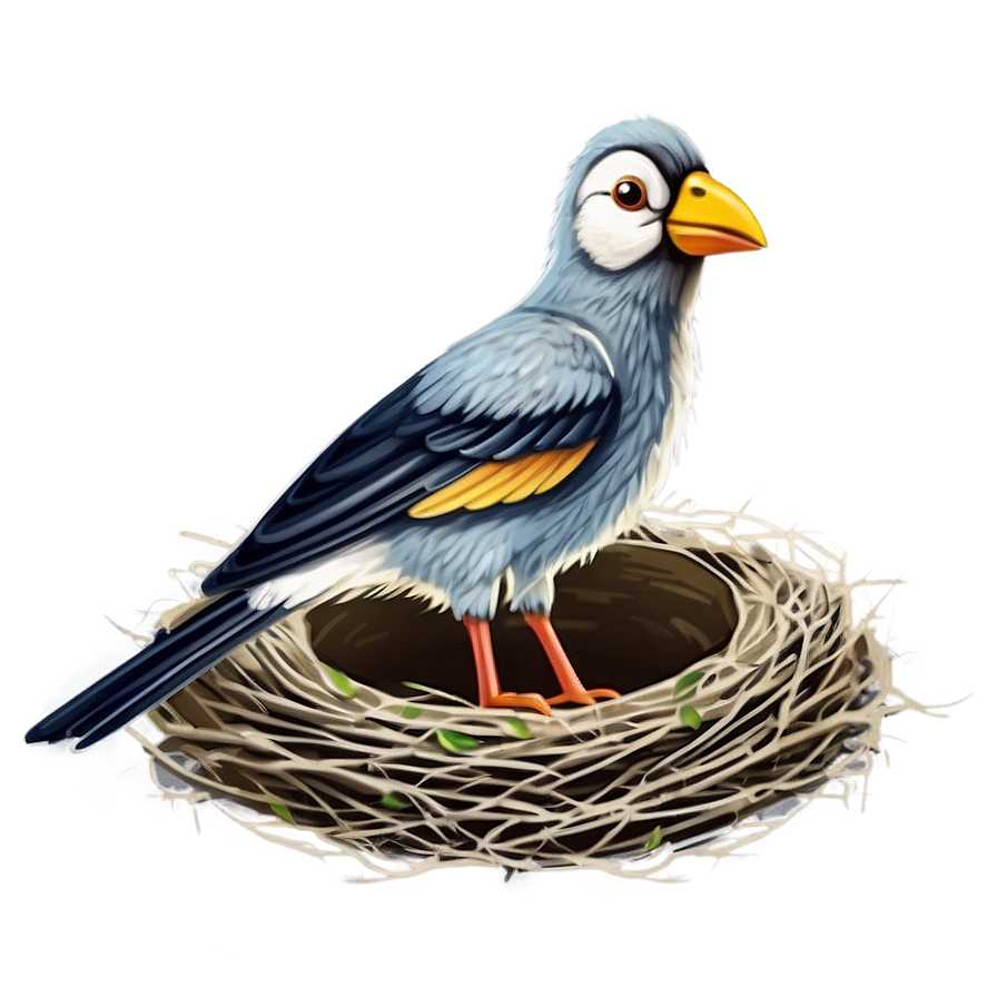 Cartoon Bird In Nest Png Ylx48 PNG image