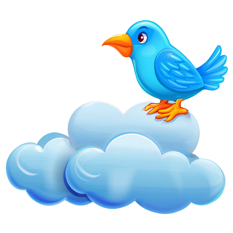 Cartoon Bird On Cloud Png 63 PNG image