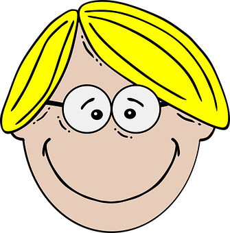 Cartoon Blond Hair Boy Graphic PNG image