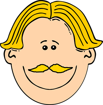 Cartoon Blond Man Head PNG image