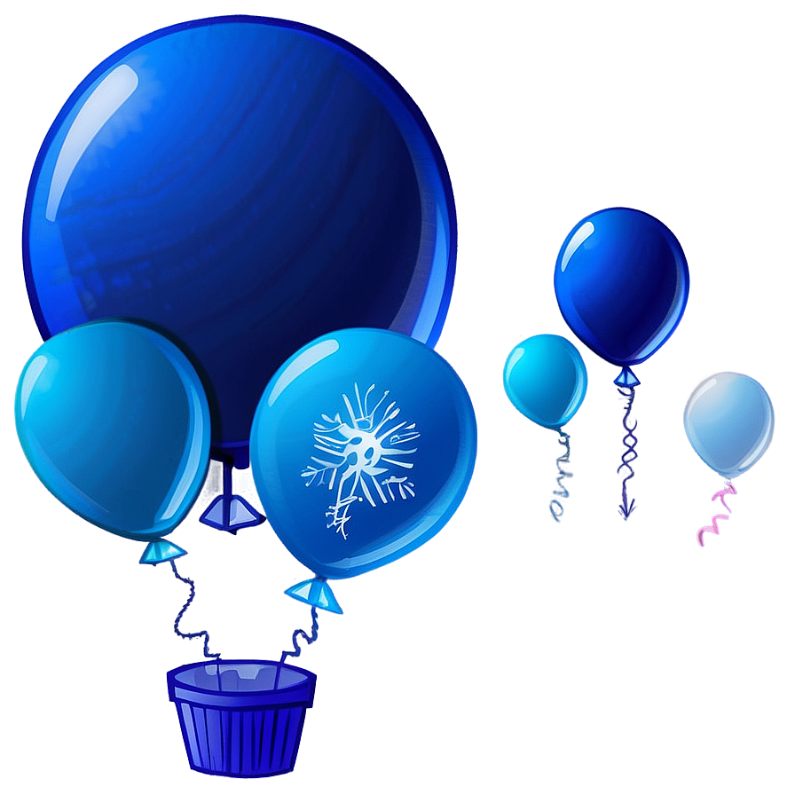 Cartoon Blue Balloons Png 62 PNG image