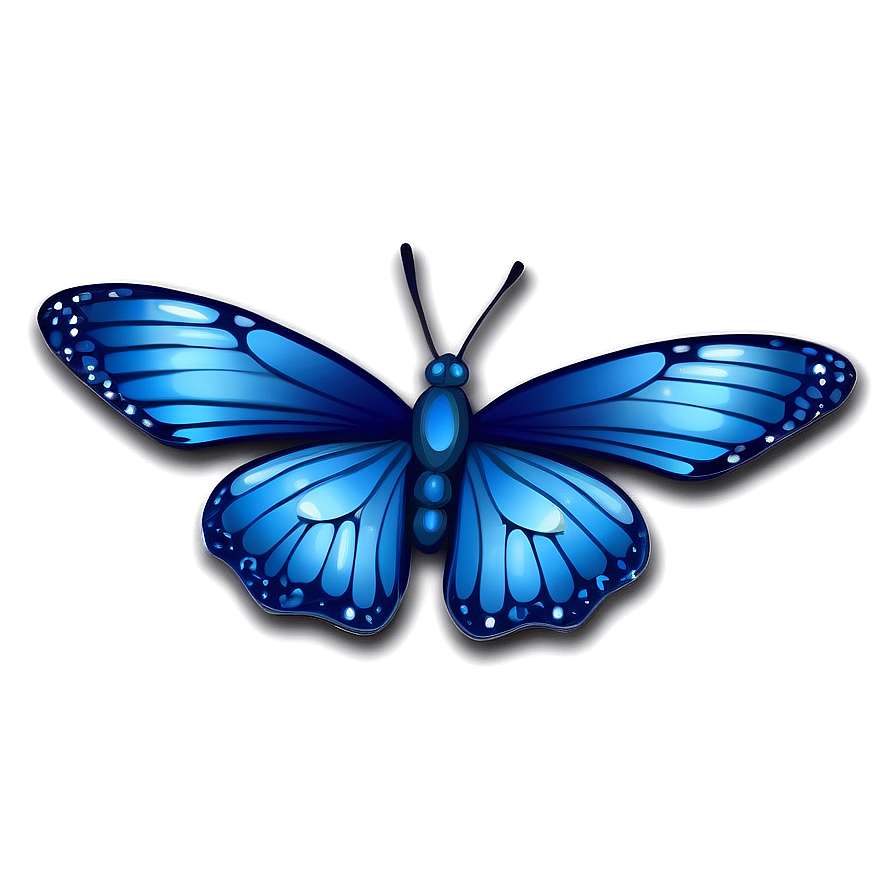 Cartoon Blue Butterflies Png Pfl PNG image