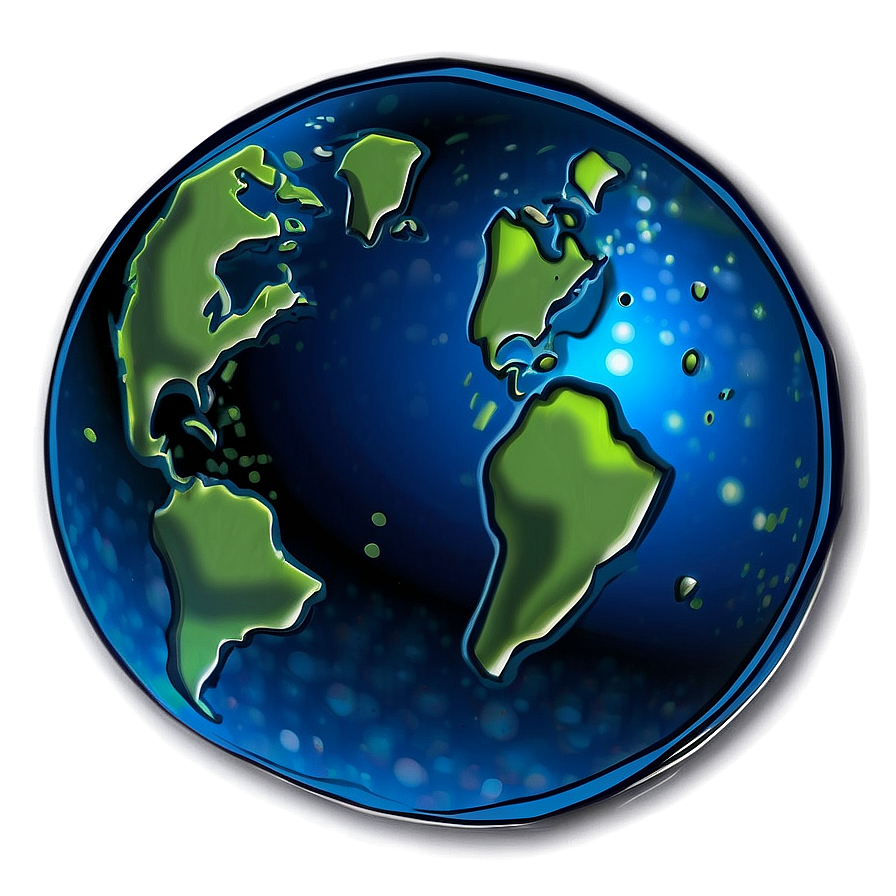 Cartoon Blue Planet Drawing Png 06292024 PNG image