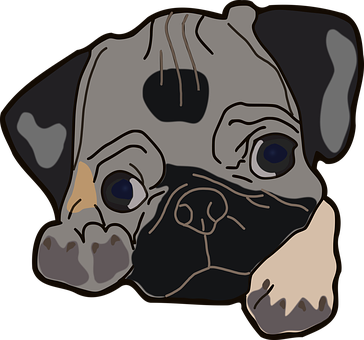 Cartoon Boxer Dog Portrait PNG image