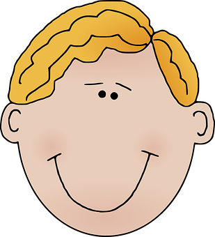 Cartoon Boy Smiling Face PNG image