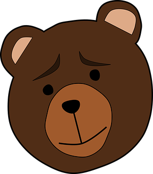 Cartoon Brown Bear Face PNG image