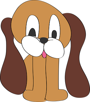 Cartoon Brown Dog Face PNG image