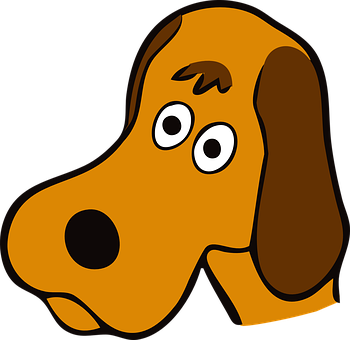 Cartoon Brown Dog Head PNG image