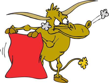 Cartoon Bull With Red Cape PNG image