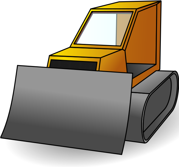 Cartoon Bulldozer Illustration PNG image