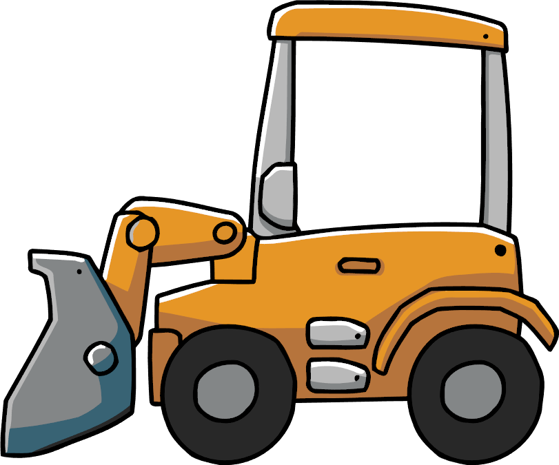 Cartoon Bulldozer Illustration PNG image