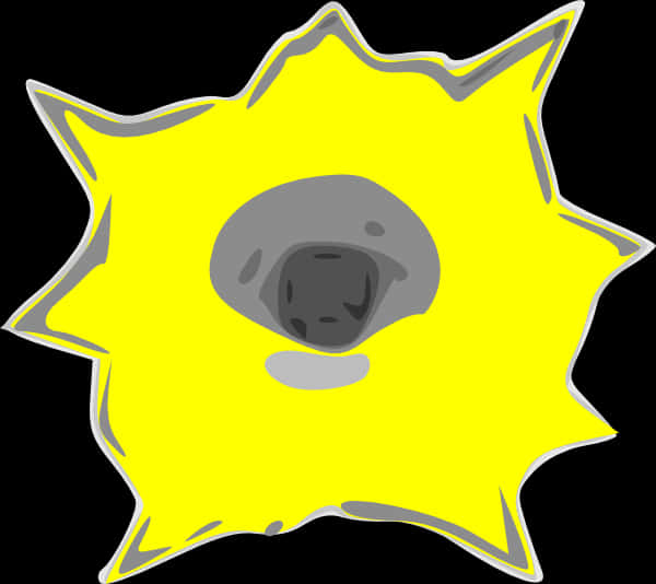 Cartoon Bullet Hole Graphic PNG image
