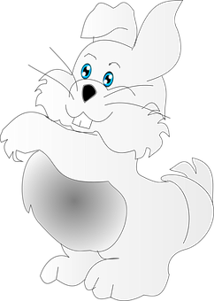 Cartoon Bunny Black Background PNG image