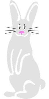 Cartoon Bunny Black Background PNG image