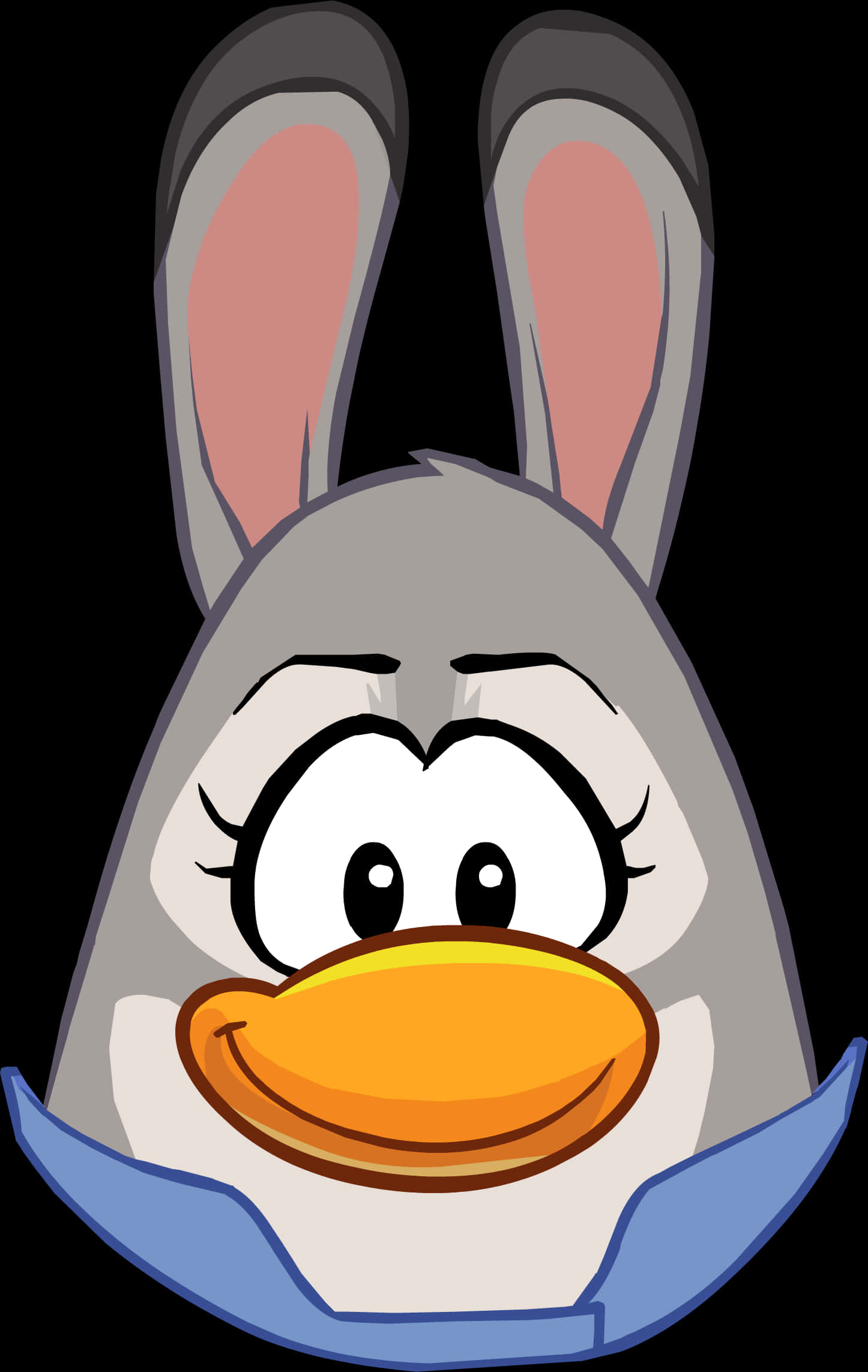 Cartoon Bunny Character Head PNG image