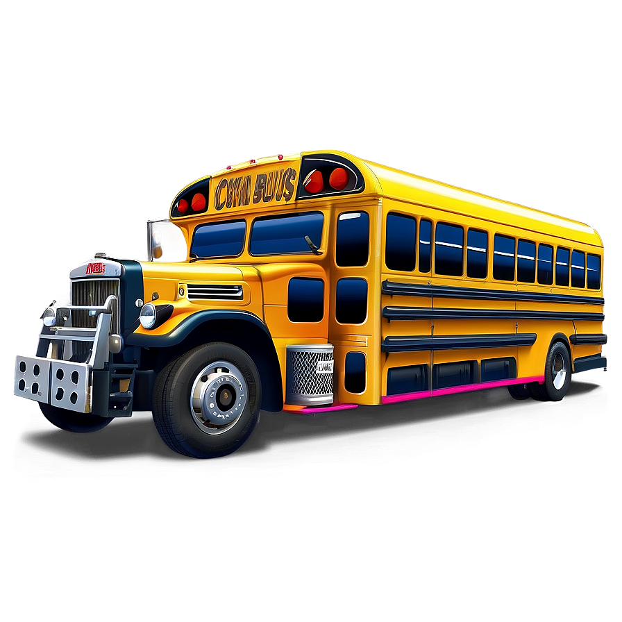 Cartoon Bus And Driver Png Cdi PNG image