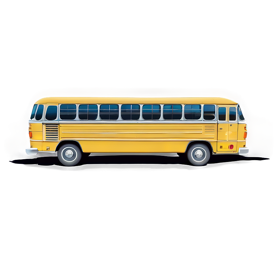 Cartoon Bus At Sunset Png Pmn PNG image