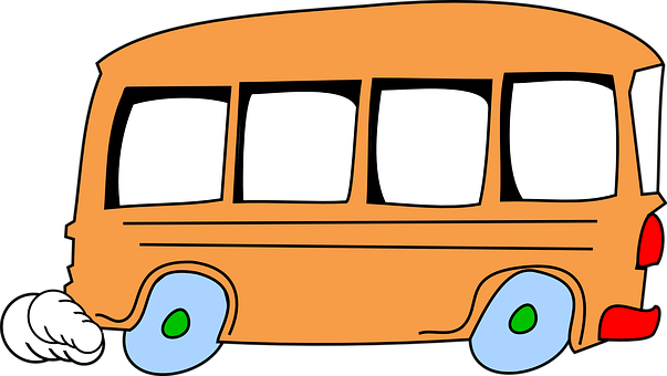 Cartoon Bus Graphic PNG image