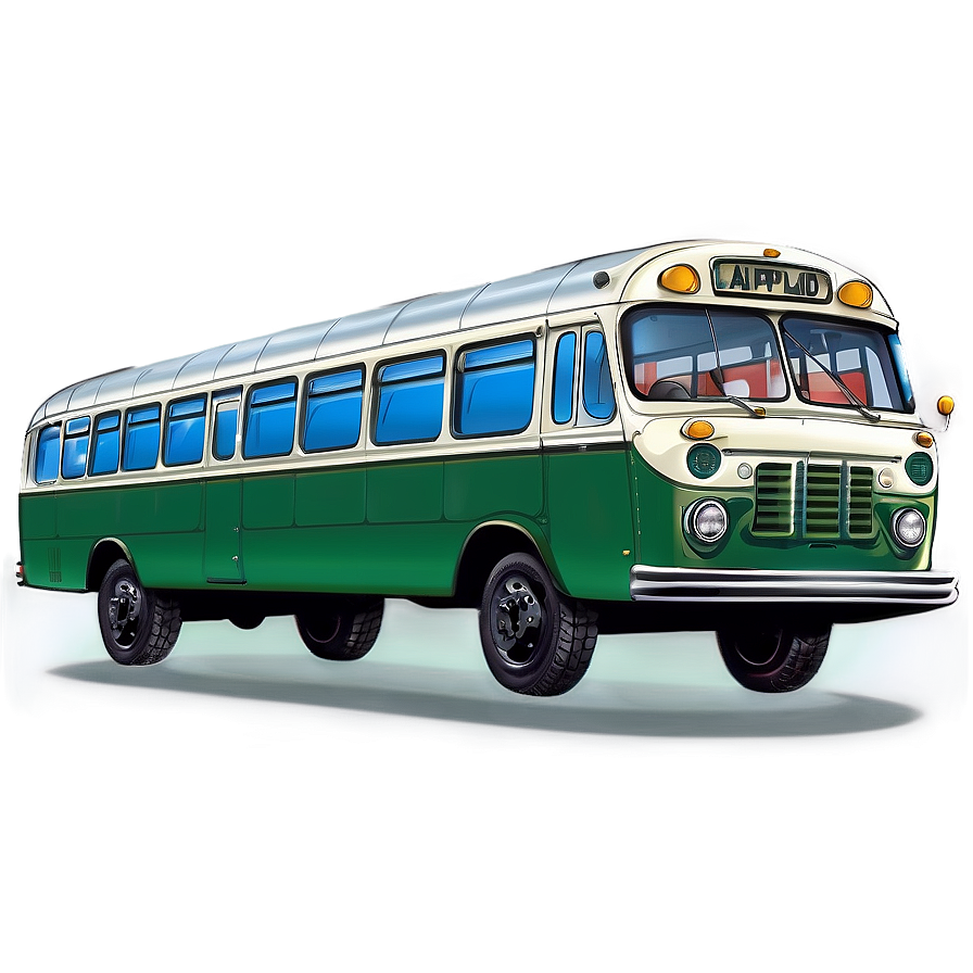 Cartoon Bus In Winter Scene Png 06272024 PNG image