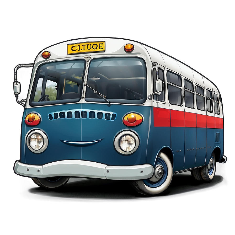 Cartoon Bus With Luggage Png 06272024 PNG image