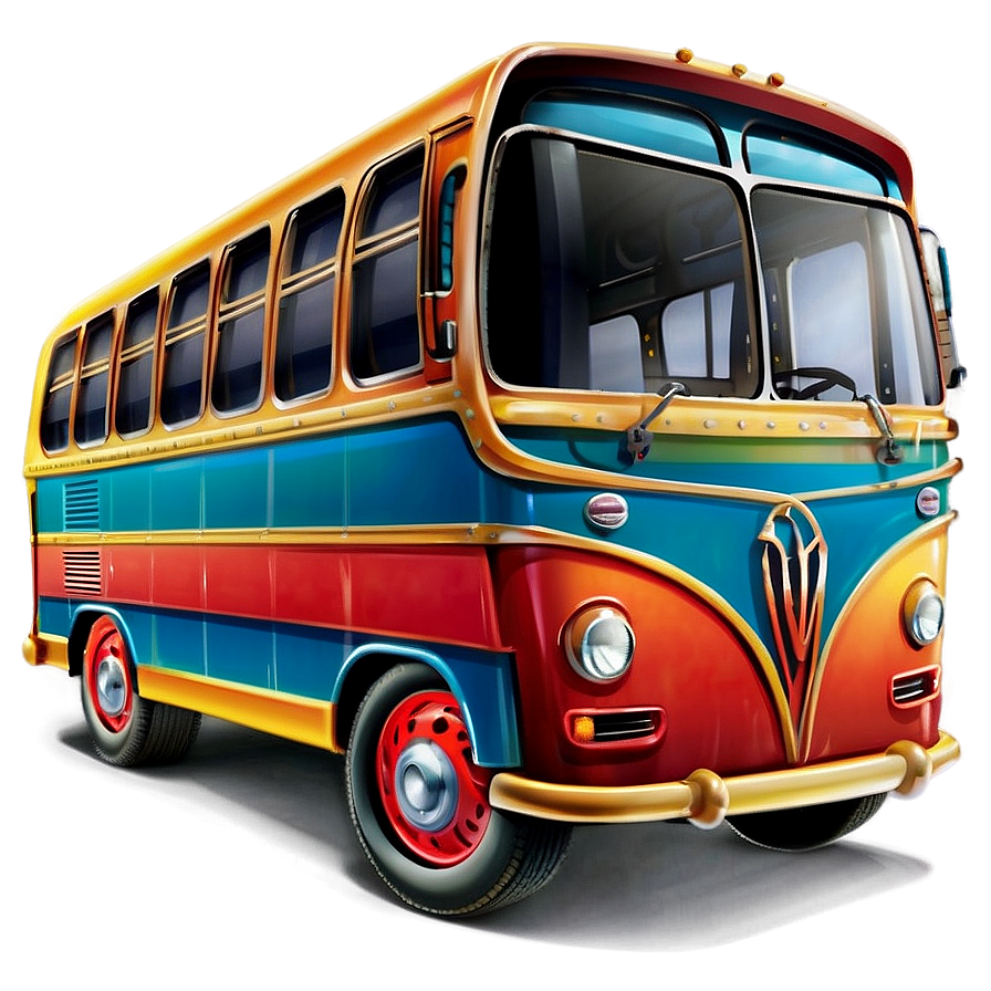 Cartoon Bus With Luggage Png Kii59 PNG image