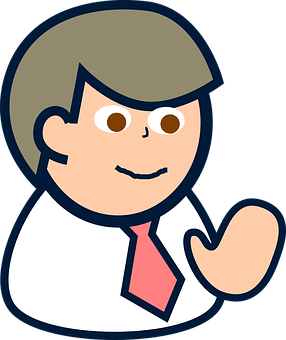 Cartoon Businessman Giving Thumbs Up PNG image