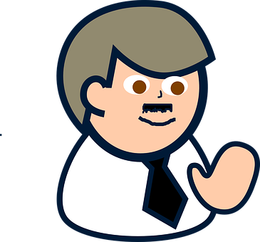 Cartoon Businessman Giving Thumbs Up PNG image