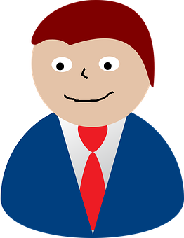 Cartoon Businessman Portrait PNG image