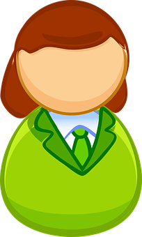 Cartoon Businesswoman Icon PNG image