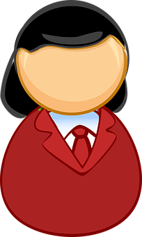 Cartoon Businesswoman Icon PNG image