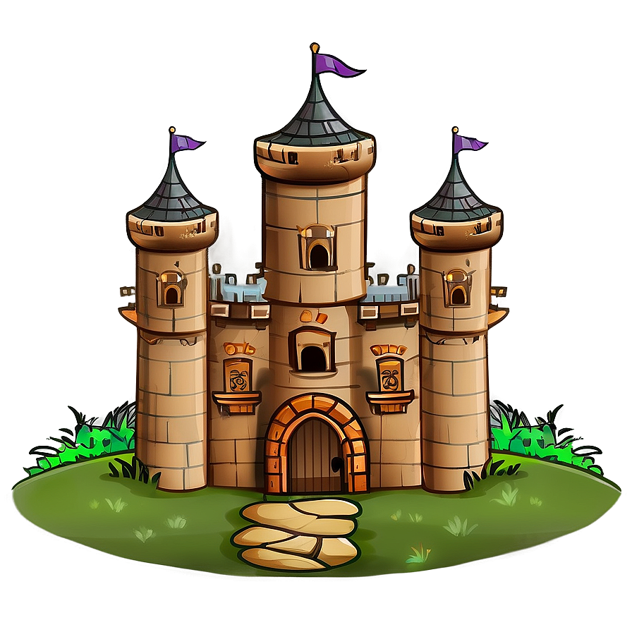 Cartoon Castle On Hill Png Mag52 PNG image