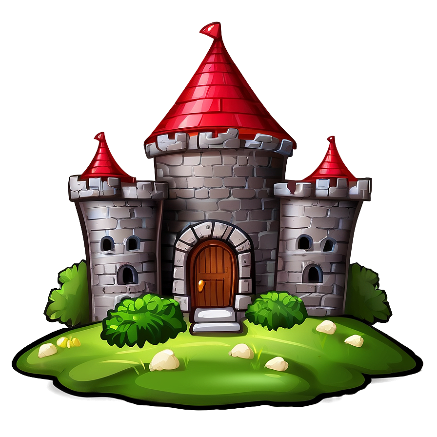 Cartoon Castle On Hill Png Wfw PNG image