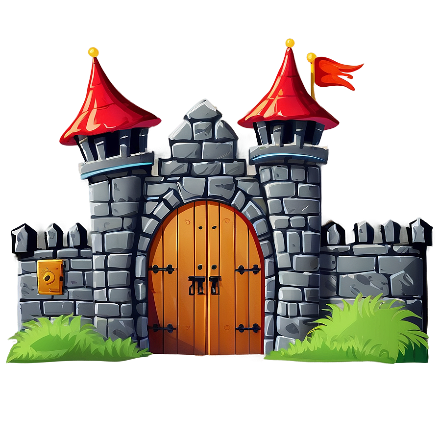 Cartoon Castle With Gate Png Srx PNG image