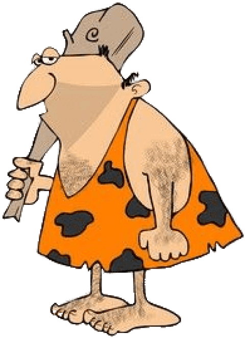 Cartoon Caveman With Club PNG image