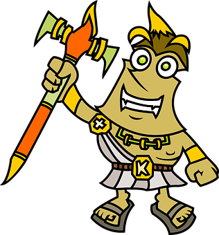 Cartoon Centurionwith Spear PNG image