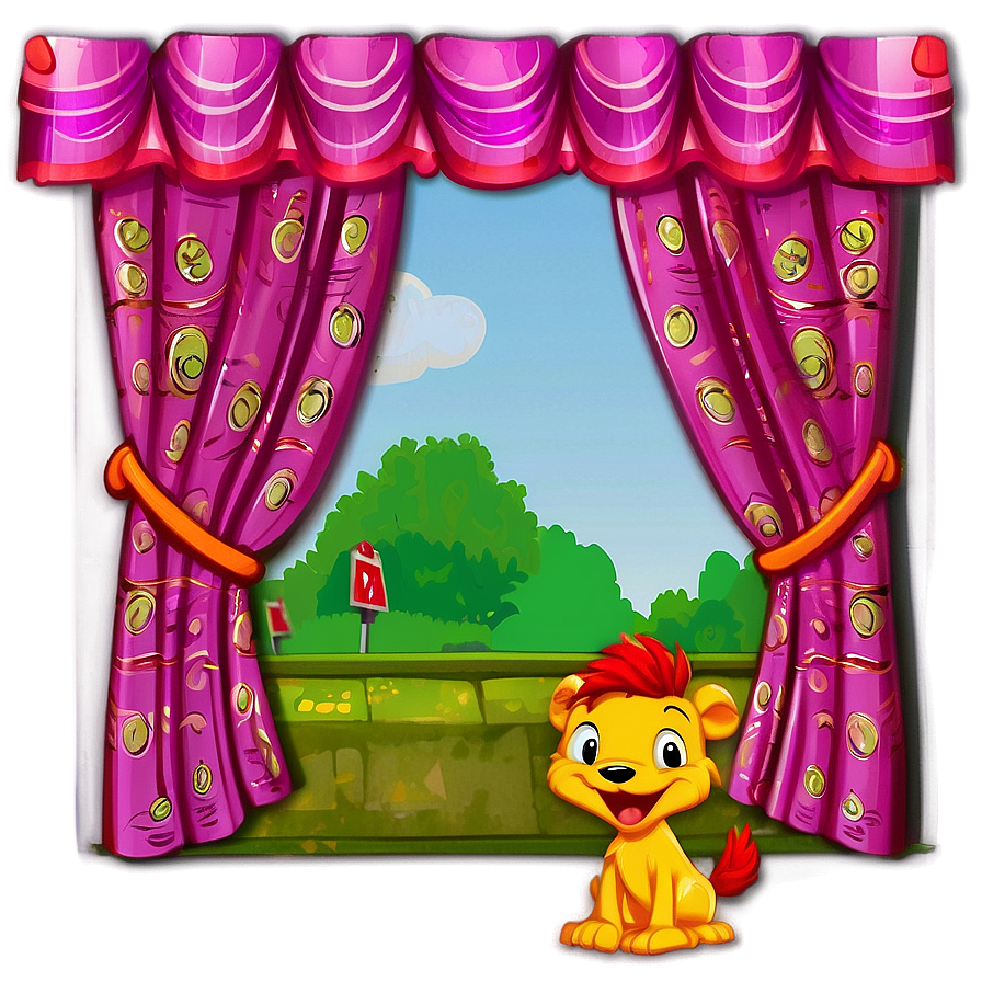 Cartoon Character Curtain Png 50 PNG image