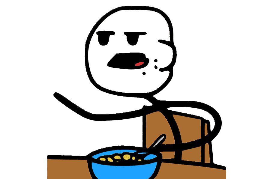 Cartoon Character Eating Cereal PNG image
