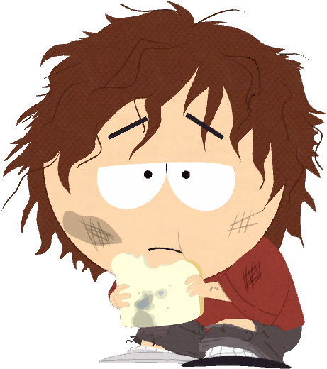 Cartoon Character Eating Sandwich PNG image