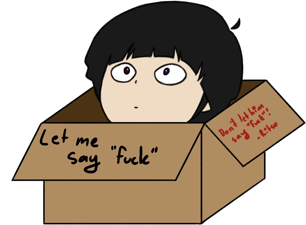 Cartoon Character In Cardboard Box PNG image