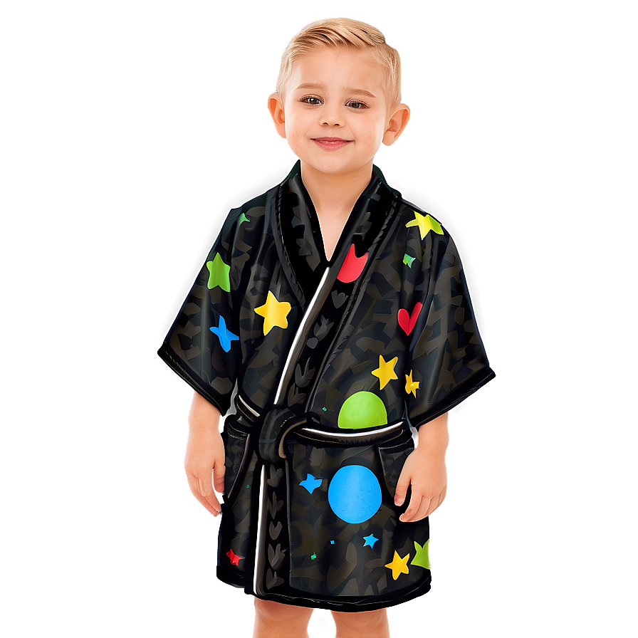 Cartoon Character Kids' Robe Png Vti40 PNG image