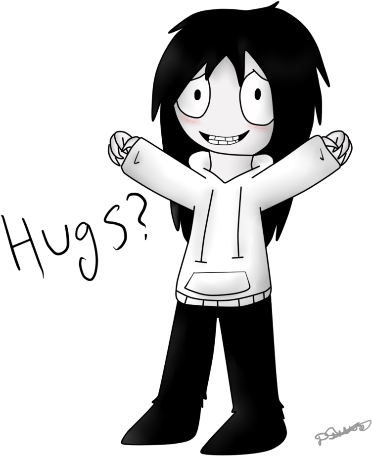 Cartoon Character Offering Hugs PNG image