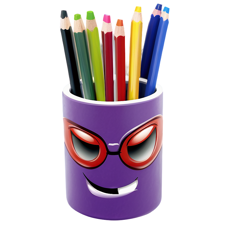 Cartoon Character Pencil Holder Png 9 PNG image