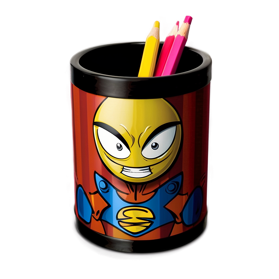 Cartoon Character Pencil Holder Png Jqs PNG image