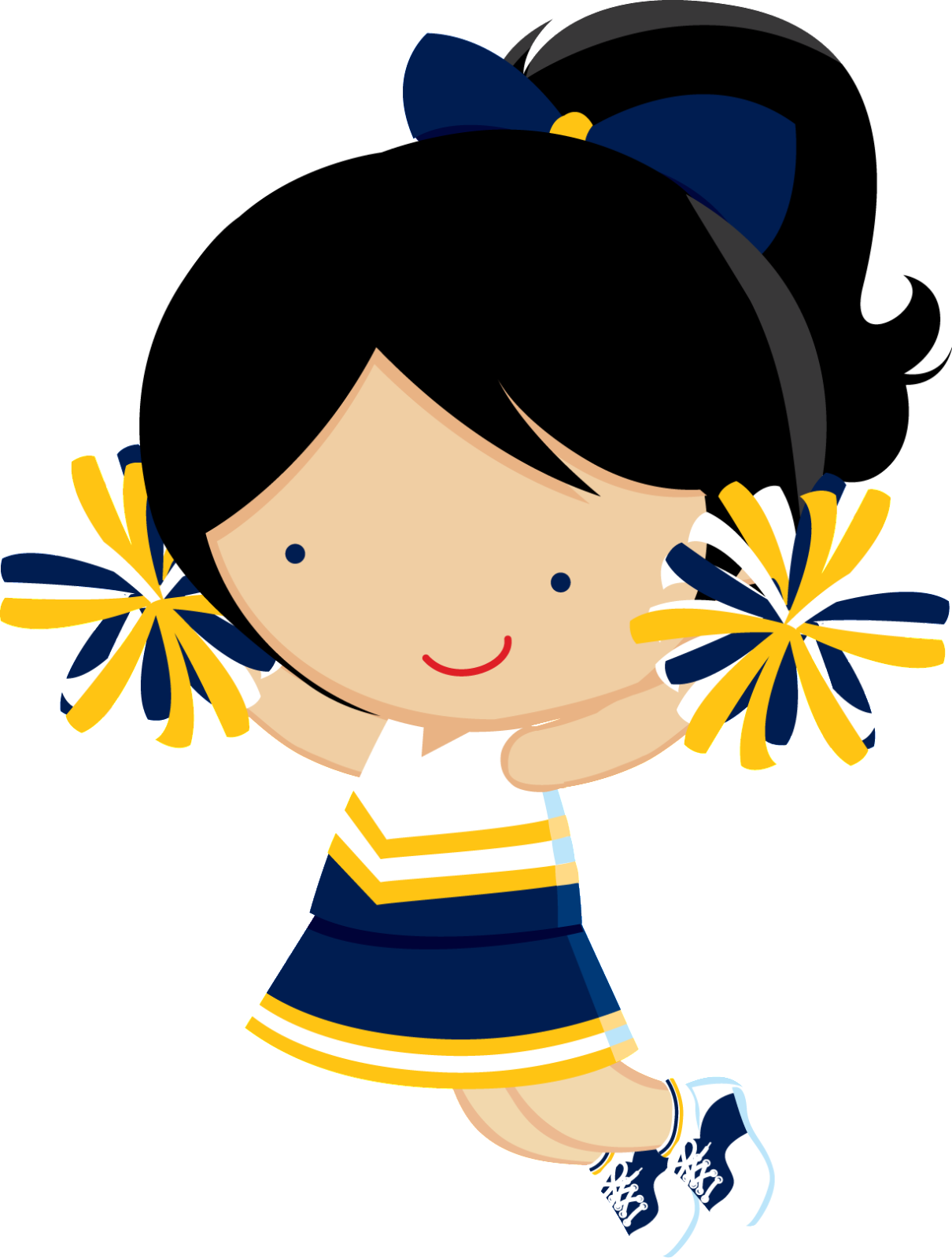 Cartoon Cheerleader Pose PNG image