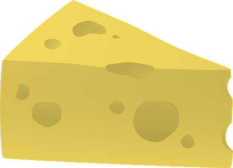 Cartoon Cheese Wedge PNG image