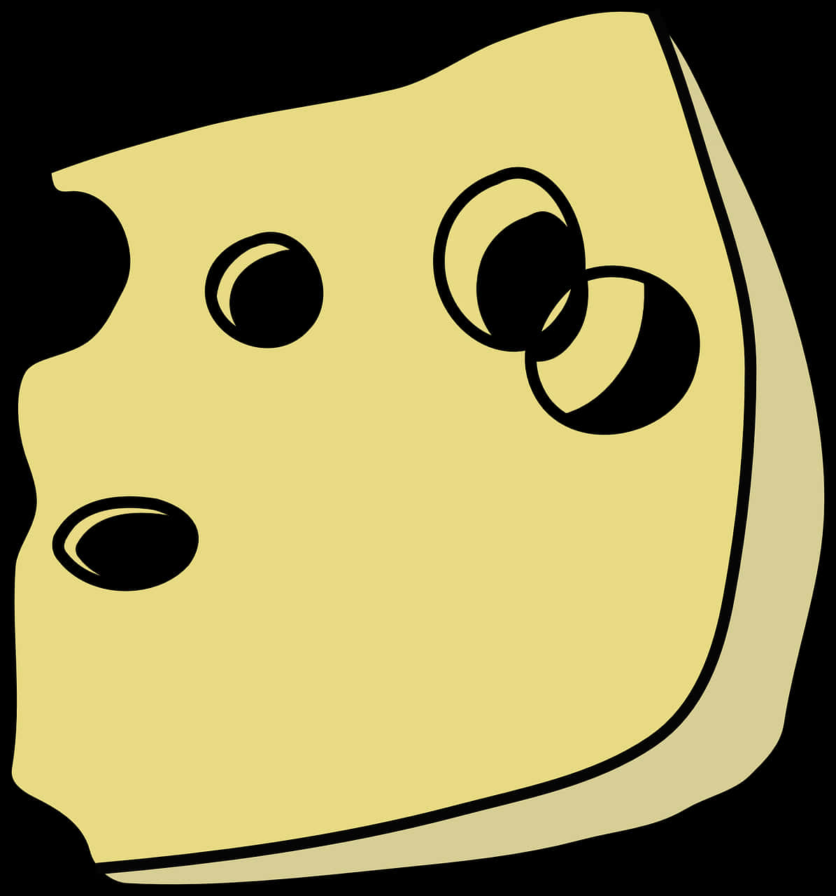 Cartoon Cheese Wedge Graphic PNG image