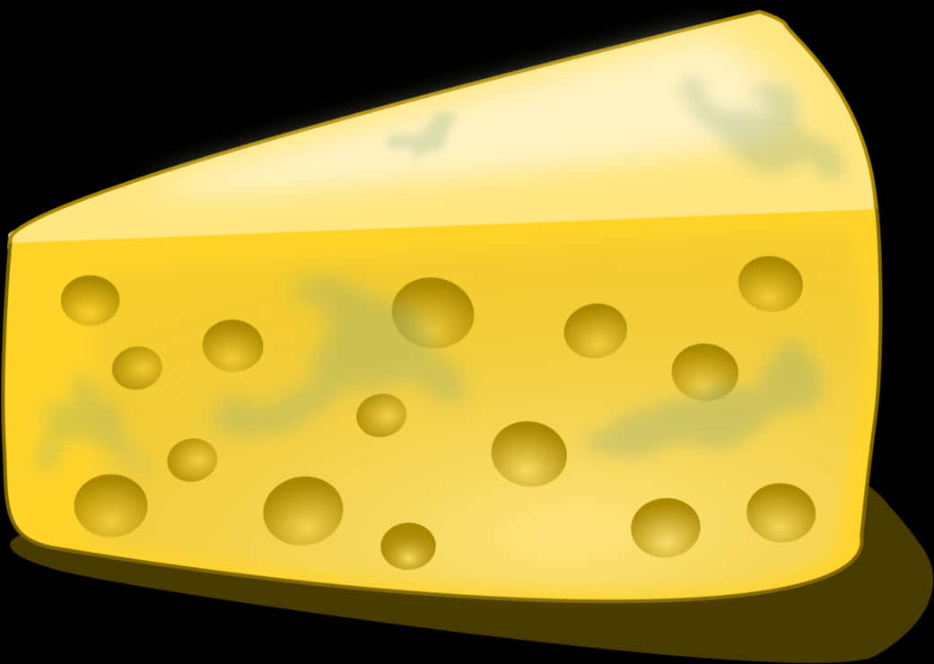 Cartoon Cheese Wedge Illustration PNG image