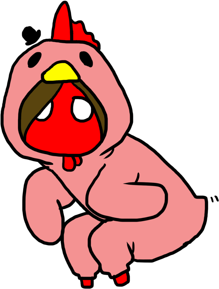 Cartoon Chicken Costume Character PNG image