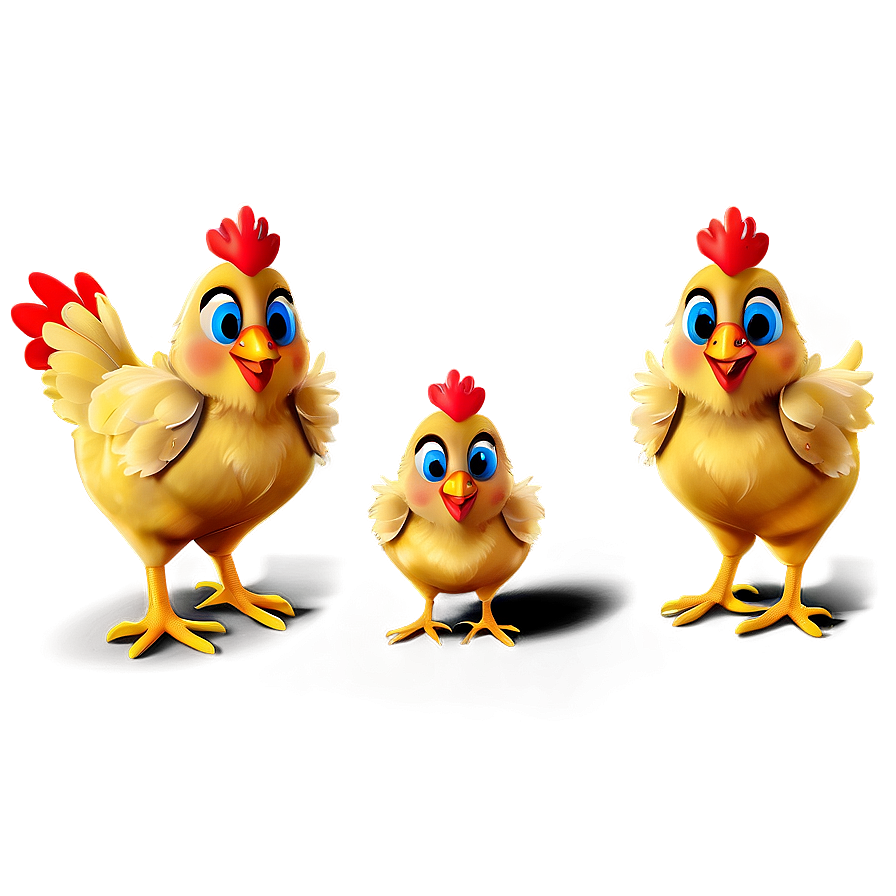 Cartoon Chicken Family Png 06272024 PNG image